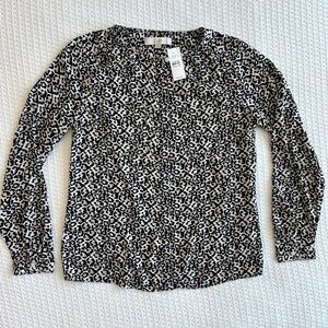 NWT LOFT leopard print blouse size small